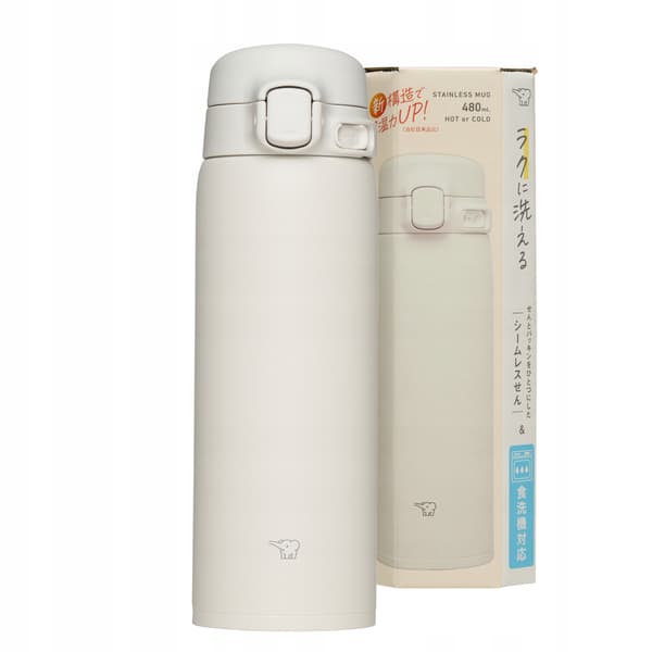 Zojirushi Stor Termosmugg Diskmaskinssäker Termos SU-BA48-WM 480 ml vit