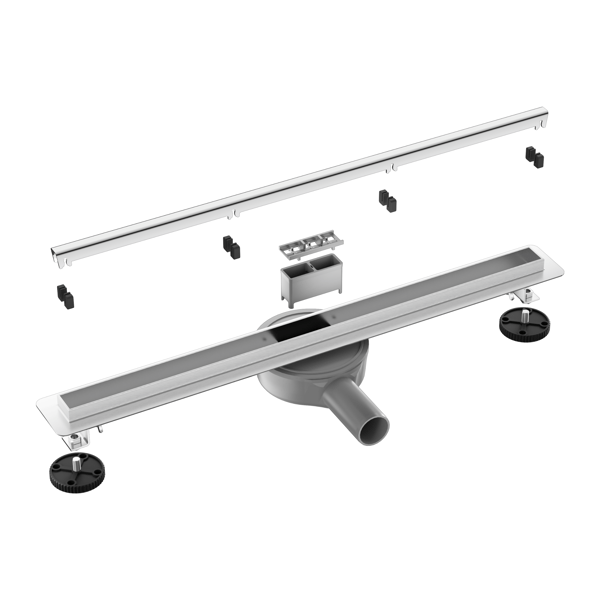Slim&Low ProLine Inox lineært afløb 60 cm krom