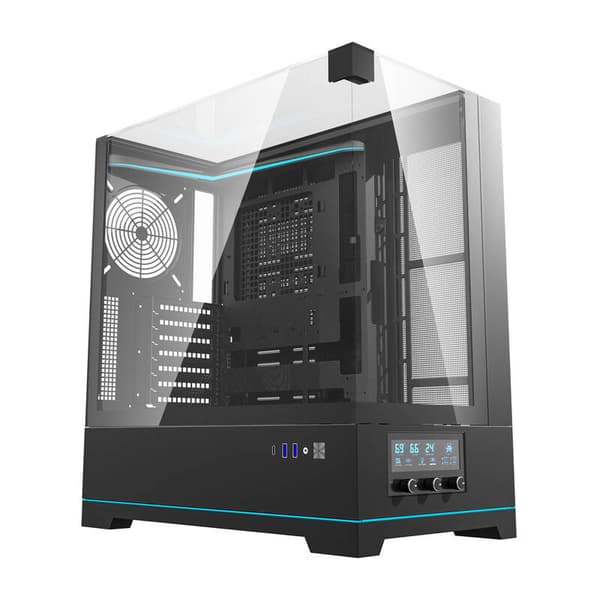 Darkflash DY450 Fläktlös datorlåda (Svart)