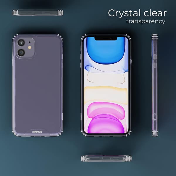 FODRAL TILL APPLE IPHONE 11 KLAR SILIKON MED SOLID BAKSIDA A2111
