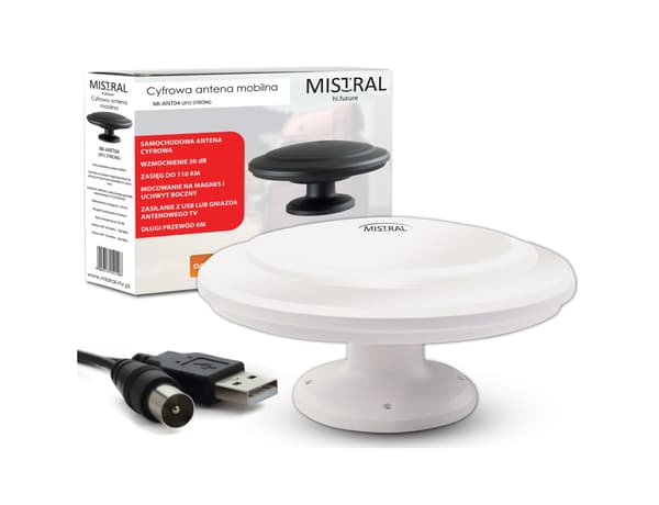 MI-ANT04 Mistral bil-TV-antenne hvid