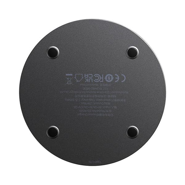 Baseus Simple 2 15W trådløs induktiv oplader med USB-C til USB-C kabel (sort)
