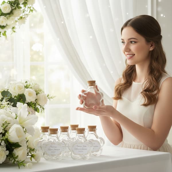 5x Daisy glasburk 150ml flaska present till nattvard dop bröllop