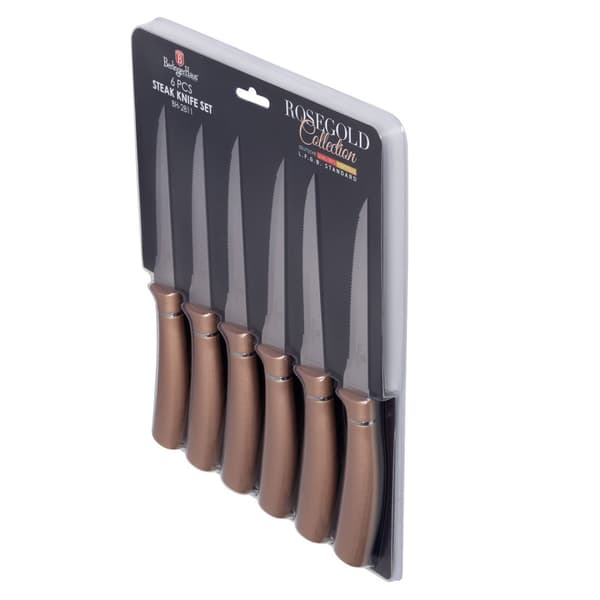 SÆT MED 6 BØFKNIVE BERLINGER HAUS BH-2811 ROSE GOLD