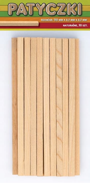 Färglösa pinnar, 30-pack, 6,5x6,5x150 mm