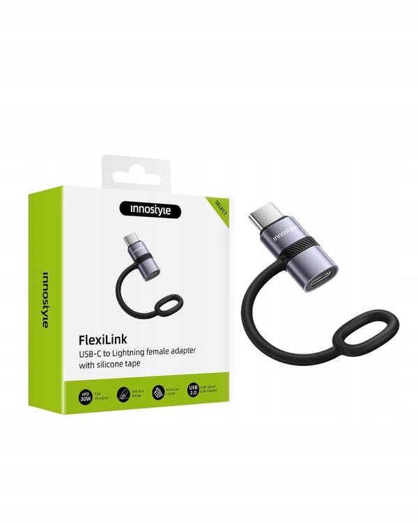 INNOSTYLE ADAPTER USB-C USB TYP C TILL LIGHTNING IPHONE 15 16 17