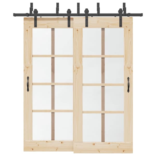 vidaXL Skjutdörrsmonteringssystem, 200 cm, Stål, Svart