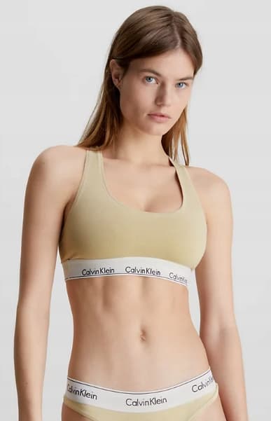 Calvin Klein blød bh med beige logo M 2A2D6_A* M 2_2 TIA