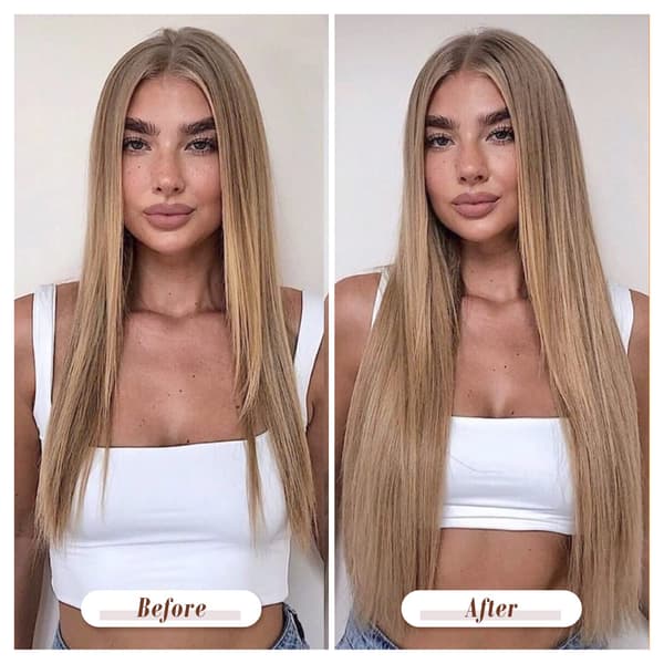 SYNTETISK HÅR HÅREXTENSIONS GLAT BLOND BALAYAGE 45CM