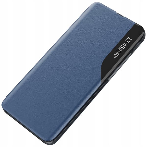 Eco Læder View Etui til Samsung Galaxy A24 4G med klap og stativ, blå