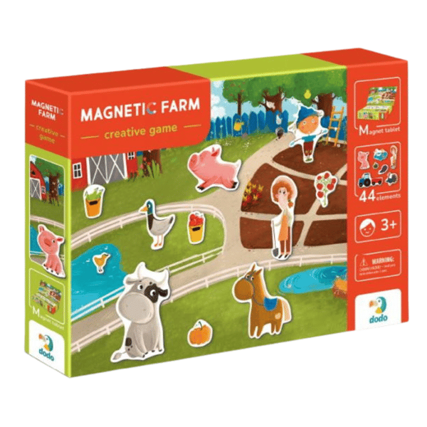 MAGNETISK SPIL "FARM" MEGA SÆT MAGNETISK BRÆT 44 DELE MAGNETER 200260