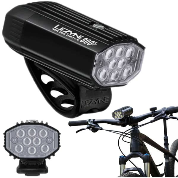 Lezyne Micro Drive 800+ Forlygte til Cykel, Satin Sort, USB, IPX7