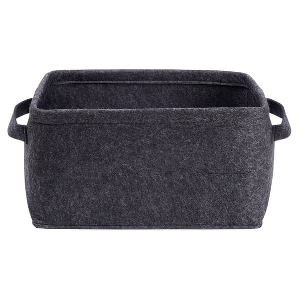 Foldbar filtkurv til opbevaring sort 36x27x20 cm