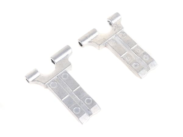Fästen för soltakrullgardiner, set med 2, metall, silver