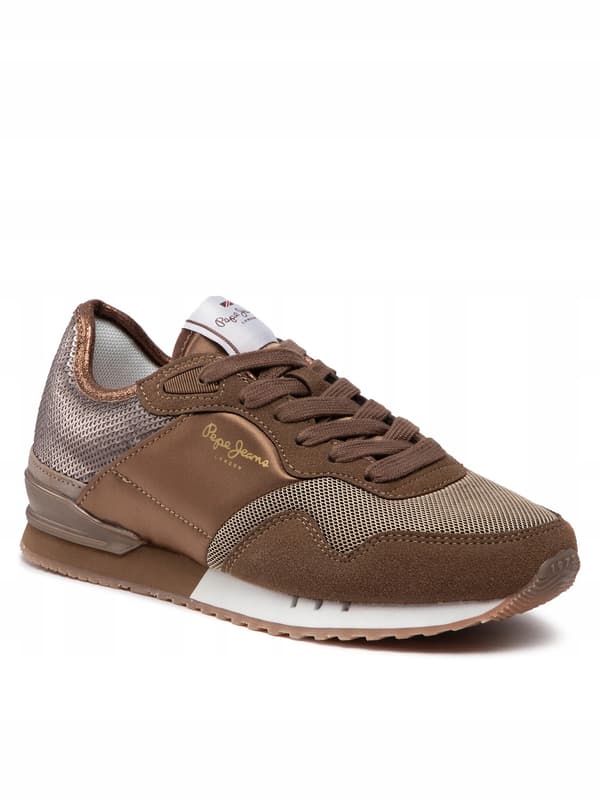 Pepe jeans snøresko brune med 39 AWE logo