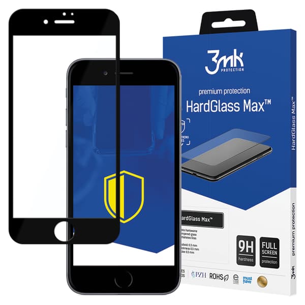 Apple iPhone 8 - 3mk HardGlass Max Sort
