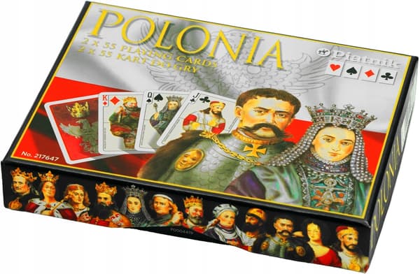 PIATNIK LUX POLONIA Pelikortit puulaatikossa