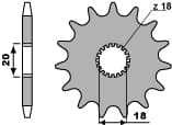 PBR 426 12 18NC framdrev stål hållbar stark lätt