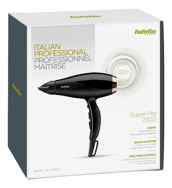 Babyliss 6714E guld hårtørrer, 2300 W, ionisering