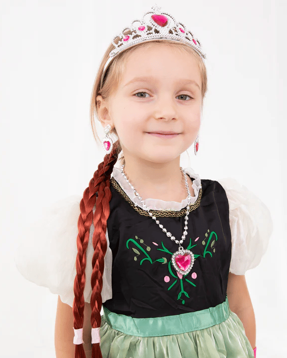 Prinsessa Silver och Rosa Kostymtillbehör
