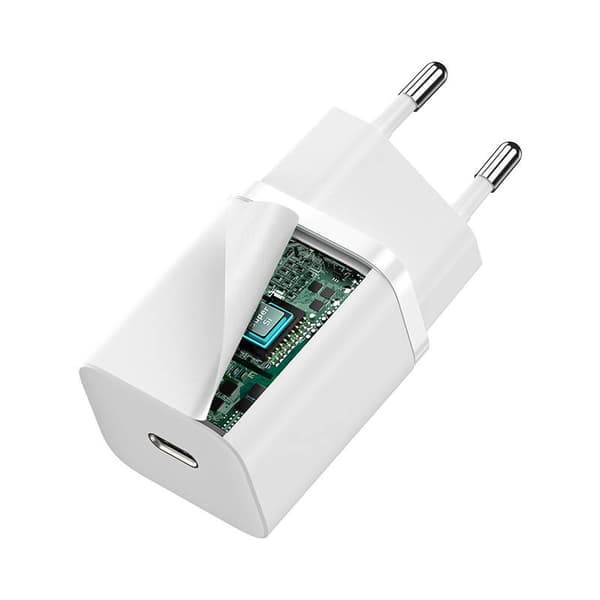 Baseus Super Si Hurtigoplader 1C 30W Vægoplader (Hvid)