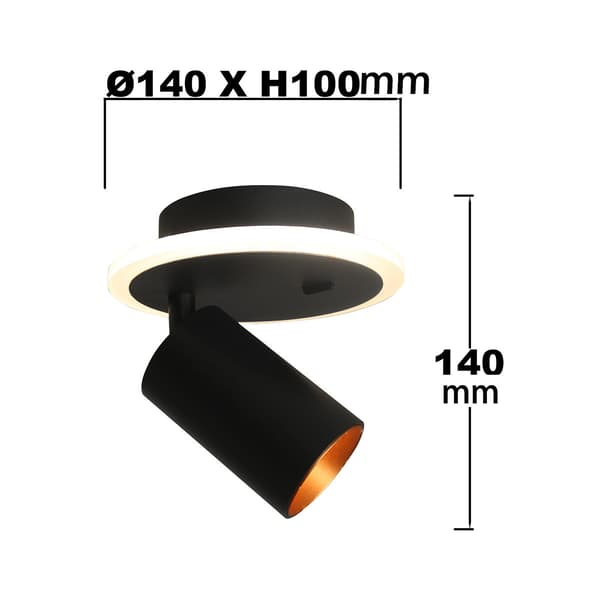 PARMA LED-PANDELAMPE MED SORT LYS PRESTIGE LP-0612/1WS BK