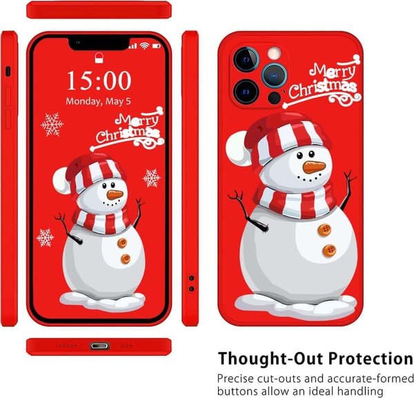GLASETUGER TIL IPHONE 11 PRO MAX GLÆDELIG JUL SNEMAND VINTERFERIE