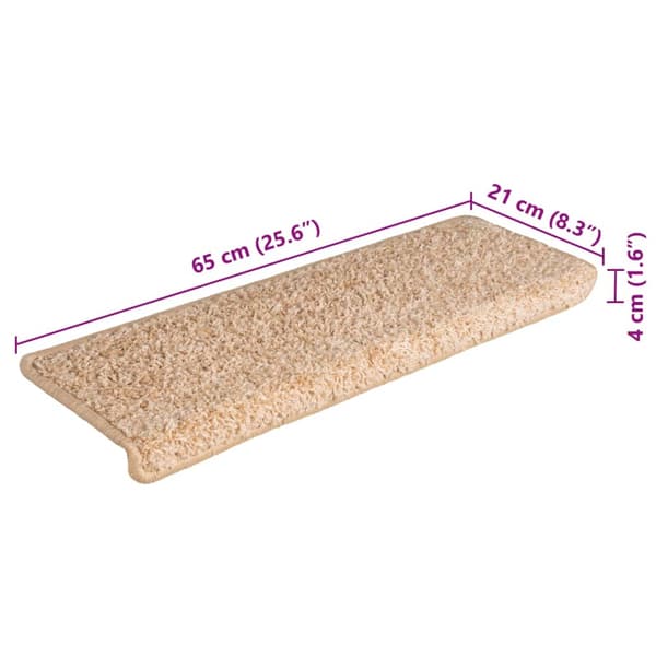 vidaXL trappetrin, 15 stk., 65x21x4 cm, guld