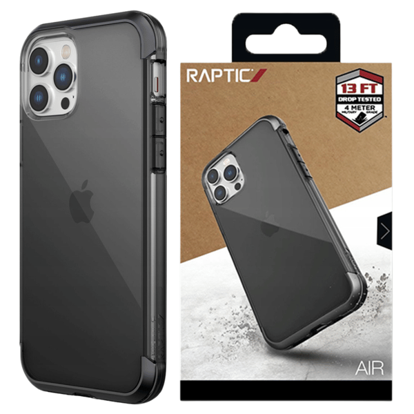 Raptic X-Doria Air-cover til iPhone 14 Pro Max, pansret cover, sort