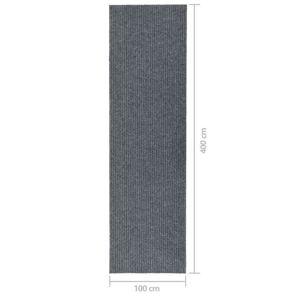 vidaXL smudsabsorberende tæppe 100x400 cm grå
