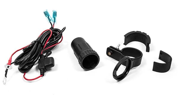 BIKETEC ADAPTER TIL USB OG CIGARETTÆNDER MONTERET PÅ STYR - SÆT
