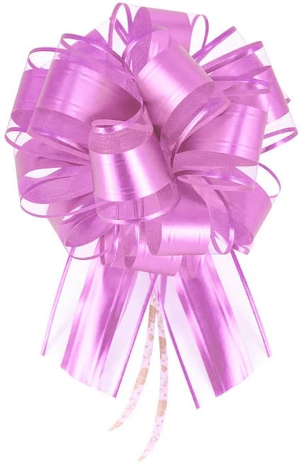 Rosett för presenter, Rosa, Födelsedag, Bröllop, Dop, 20 cm