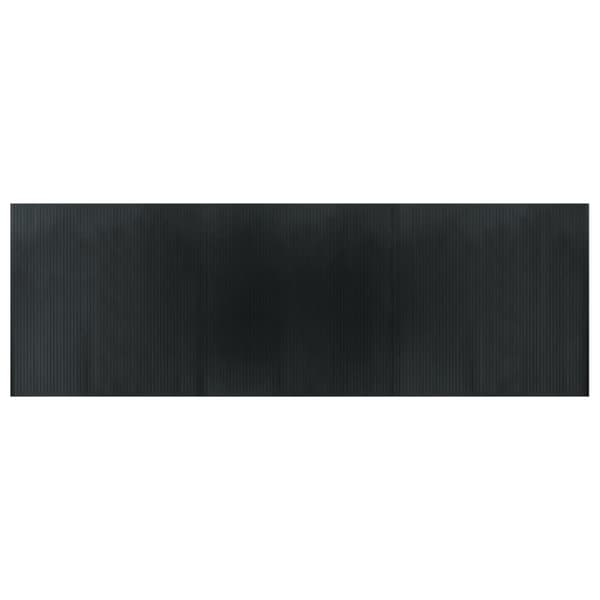 vidaXL rektangulært tæppe, grå, 100x300 cm, bambus