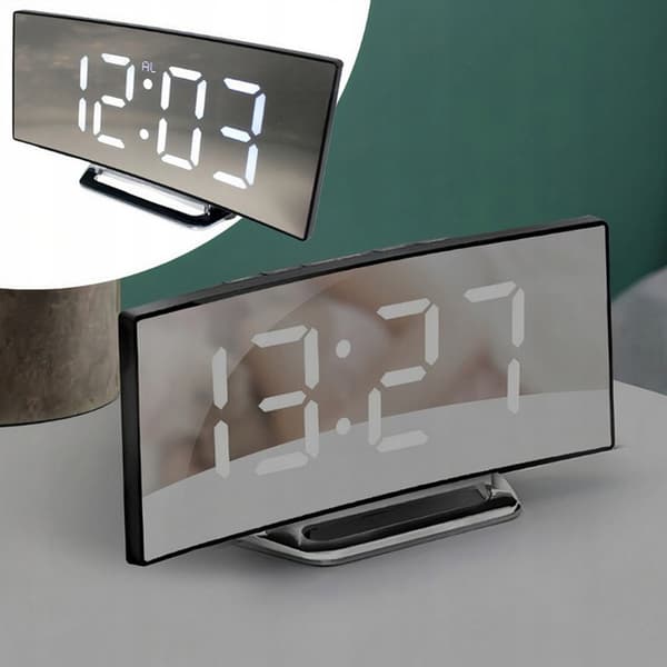 Digital LED-spegelklocka - DT-6507 (Vit)