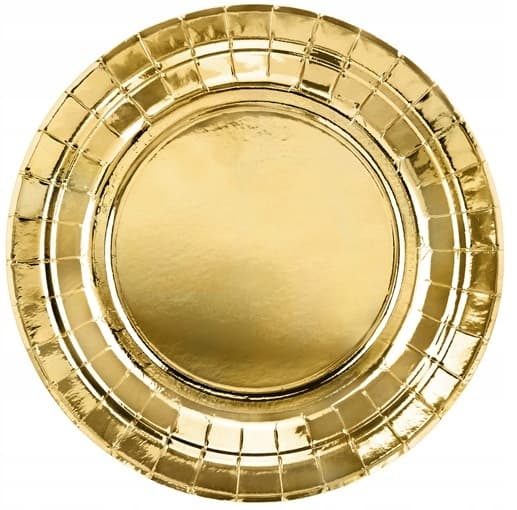 Set: Koppar, Tallrikar, Servetter, Guld