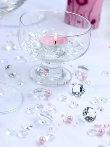 Diamantkonfetti 20 mm farveløs, 10 stk.