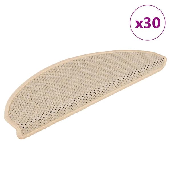 vidaXL selvklæbende trappemåtter sisal-look 30 stk. 65x21x4 cm