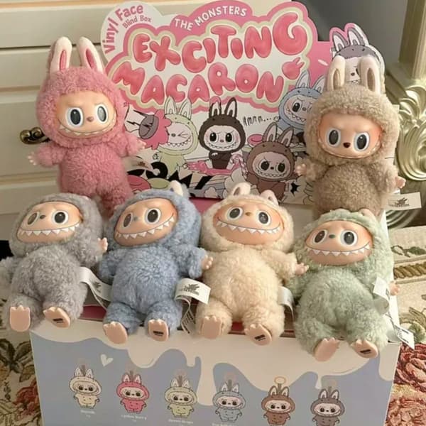 Maskot Docka Nyckelring Liten Docka Bubu Figur Plusch Överraskning Låda
