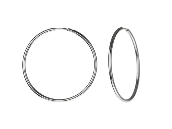 Silverringörhängen Stora 4cm Ringar 40mm Tjocka 1.8mm Silver 925 Elegant