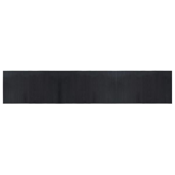 vidaXL Suorakulmainen matto, musta, 60x300 cm, bambu