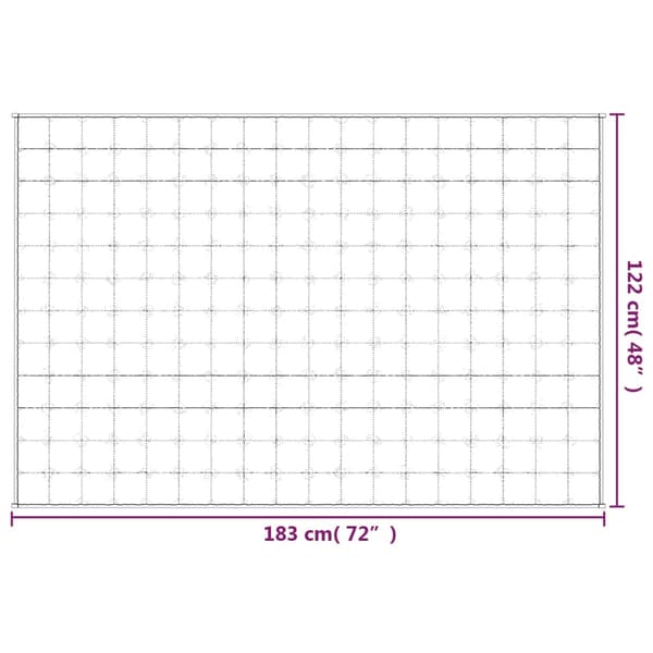 vidaXL vægttæppe, grå, 122x183 cm, 5 kg, stof