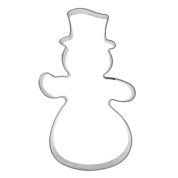Stål snemand kageudstikker 10 cm
