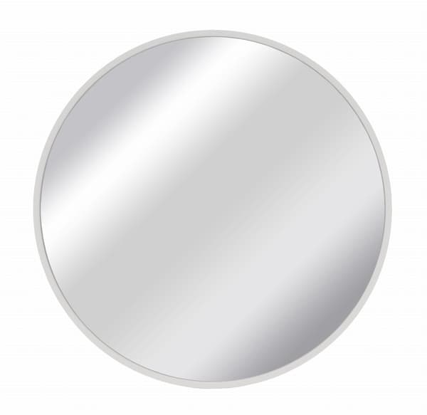Rund skandinavisk träspegel 60 cm vit BD art