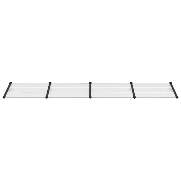 vidaXL dørmarkise sort og transparent 396x90 cm polycarbonat