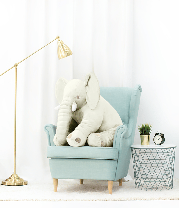 Elefantti IKEA JATTESTOR 70 cm - valkoinen