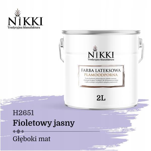 Latexmaling Pletresistent Farve Lys Violet H2651 2L Dyb Mat