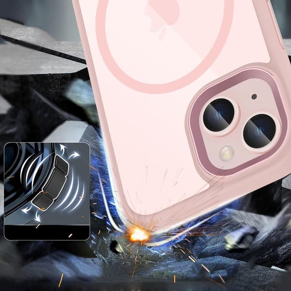 TECH-PROTECT MAGMAT MAGSAFE IPHONE 15 ROSA/KLAR