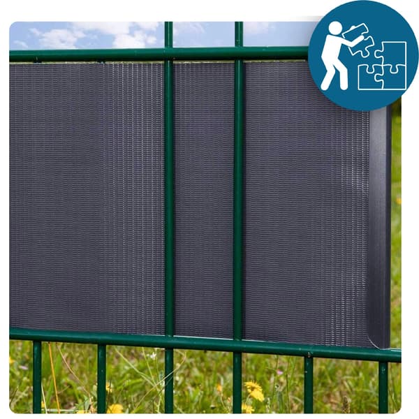 Hegnstape til paneler sort 19 cm x 35 m UV hegnspaneldæksel