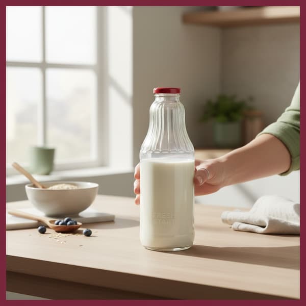 5x Hedelmäpullo 1L Lasipullot Mehulle 1000ml + Kansi