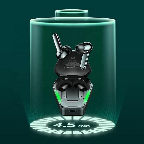 USAMS Bluetooth 5.0 TWS Hovedtelefoner JYseries Gaming Ørepropper Trådløse Sort/Sort BHUJY01